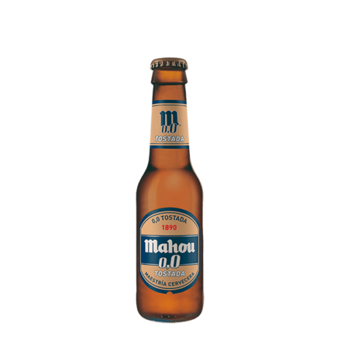 Mahou 0.0 tostada botella
