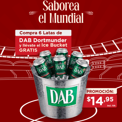 6 Latas DAB Dortmunder + Ice Bucket