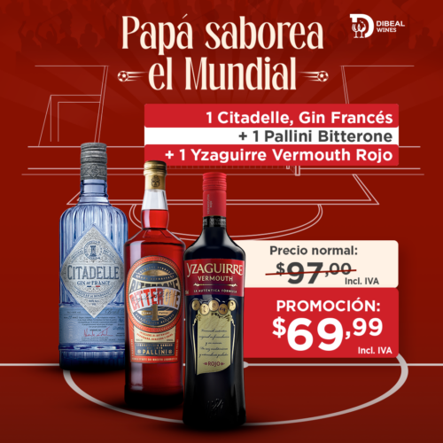 Citadelle, Gin Francés, Pallini Bitterone & Yzaguirre Vermouth Rojo