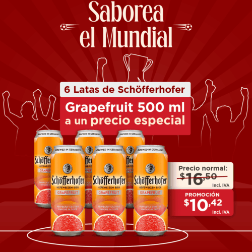 6 Latas Schöfferhofer Grapefruit