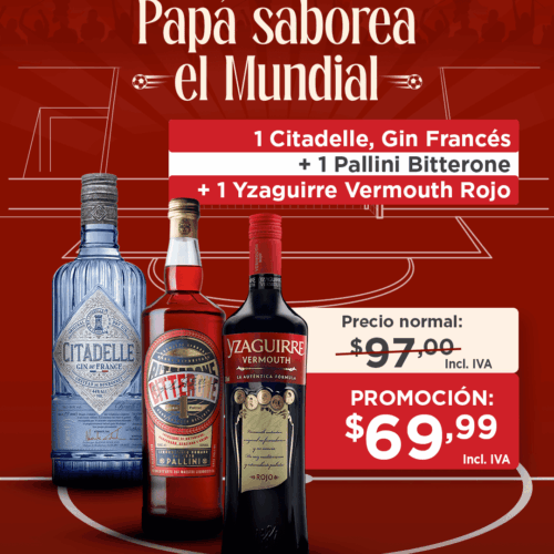 Citadelle, Gin Francés, Pallini Bitterone & Yzaguirre Vermouth Rojo