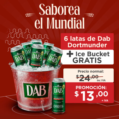6 latas DAB Dortmunder + Ice Bucket gratis