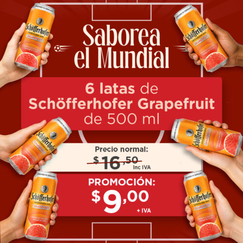 6 Latas Schöfferhofer Grapefruit