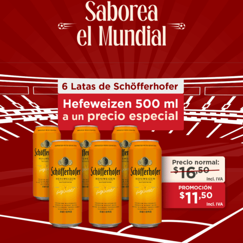 6 Latas Schöfferhofer Hefeweizen