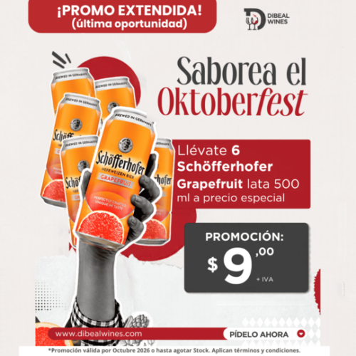 6 latas de Schöfferhofer Grapefruit 500 ml a precio especial